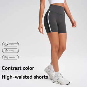 Shorts de Yoga de Cintura Alta Elástica con Efecto Tie Dye y Levantamiento de Glúteos para <span class=keywords><strong>Mujer</strong></span> - Product Image 1