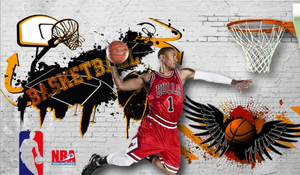 Carrelage Mural personnalisé <span class=keywords><strong>NBA</strong></span>, tapisserie d'une étoile <span class=keywords><strong>de</strong></span> <span class=keywords><strong>basket</strong></span>-ball - Product Image 6