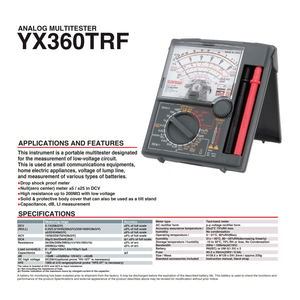 YX360TRF มัลติมิเตอร์อนาล็อกความแม่นยำสูงแบบ YX-360TRF ญี่ปุ่นนำเข้า - Product Image 4