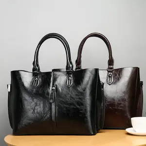 Niedrigen moq Beste verkauf oem odm gute qualität pu leder luxus 2 stück frauen geldbörsen 2020 büro taschen set handtasche und brieftasche set