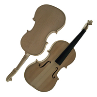 Sinomusik Decent Quality Priced High Grade Unvarnished White Violin Custom Italian Craft All Solid String Musical Instrument
