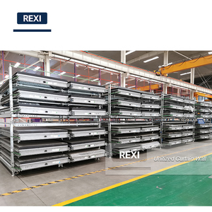 Système de façade de bâtiment unitaire en aluminium et verre moderne, double vitrage, mur-rideau, assemblage facile, garantie de 2 ans - Product Image 2