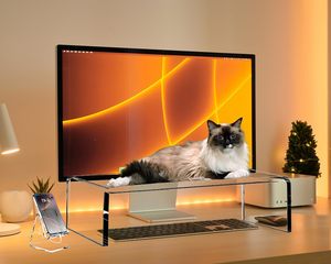 Rõ ràng Acrylic màn hình đứng Riser Máy Tính Xách Tay Bàn Phím bao gồm mèo bằng chứng bảo vệ chống mèo ngăn chặn mèo chạm vào bàn phím - Product Image 6