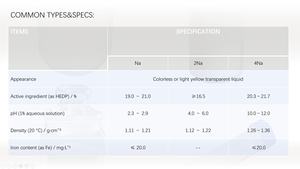 [HOSOME] Inhibidor de Incrustaciones Líquido HEDP Na 2Na 4Na HEDPS de Alta Calidad CAS 29329-71-3 - Product Image 3