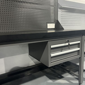 उच्च गुणवत्ता वाले पेशेवर धातु कार्य तालिका अनुकूलित पेगबोर्ड शेल्फ भारी शुल्क वर्कबेंच गैरेज के लिए दराज के साथ - Product Image 5