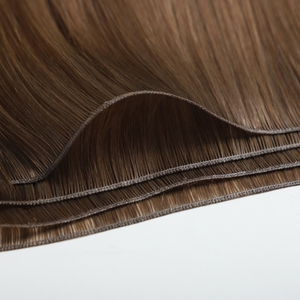 Cheveux Naturel ham brezilyalı saç dikişsiz görünmez Genius atkı saç ekleme çift çizilmiş insan bakire manikür hizalanmış saç - Product Image 2