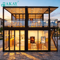 AKAY Maison conteneur préfabriquée démontable en kit, maisonnette modulaire préfabriquée pour dortoir de travailleurs et entrepôt
