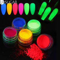 Poudre de pigment lumineux pour ongles en 6 couleurs, poudre néon phosphorescente, poudre pour trempage des ongles