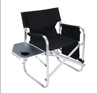 Chaise de camping pliante légère et durable avec cadre métallique, idéale pour la plage, le jardin, les événements, avec table d'appoint et sac latéral – Vente en gros