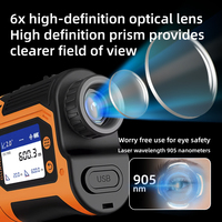 Télémètre laser Mini 6X – Capteur de distance laser pour relevés de construction, télescope télémètre laser 1000m pour le golf, la chasse et les sports