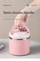 Boîte à lunch en acier inoxydable, étanche, écologique, à un seul niveau, avec couvercle en plastique, 1 compartiment, récipient de stockage alimentaire pour étudiants