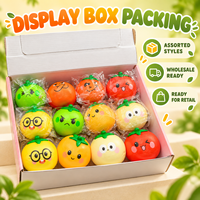 Jouets Squishy en PU à Visage de Fruit Mignon, à Remontée Lente, Doux, Anti-Stress, Styles Assortis pour la Vente en Gros