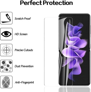 Haut Transparent Anti-rayures Pour <span class=keywords><strong>Samsung</strong></span> Galaxy Z Flip 3 Film Écran de Pliage TPU Film Protecteur De Téléphone Portable - Product Image 3