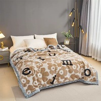Couverture Raschel WenLong Textile Super Douce 2-8kg Taille Queen 100% Polyester Motif Dessin Animé Style Américain Tricotée Quatre Saisons