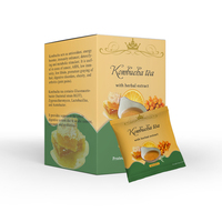 LIFEWORTH Poudre de thé instantanée à l'argousier et au kombucha, base de boisson à base de plantes avec extrait probiotique, marque privée, OEM, approvisionnement en vrac