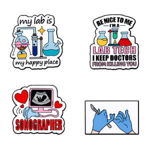 Spille in metallo per laboratorio chimico medico creativo con spille sperimentali popolari europee americane - Product Image 3