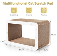 Maison en carton à gratter pour chat Planche à gratter verticale et horizontale Chats pour reposer Chat Scratch Pad