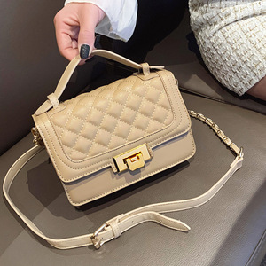2025 bolsos de mano para mujer bolsos de lujo patrón de rejilla señoras cadena Retro bolso de mujer - Product Image 6