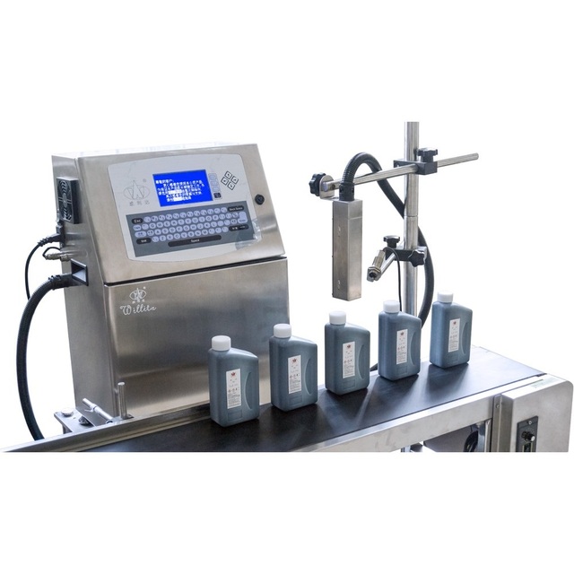 Willita WLD-S180 Small Character CIJ Printer | 600 DPI Continuous Ink Jet Date Batch QR Code Automatic for Cosmetic Box Bottle