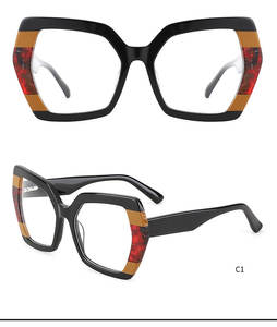 Hàng Có Gọng Kính Chặn Ánh Sáng Xanh Mắt Kính Quang Học Mắt Kính Nam Mắt Kính Acetate Lớn Thời Trang Nhiều Màu - Product Image 6