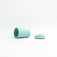 Gobelet de voyage réutilisable en paille de blé et fibre de bambou écologique avec couvercle en dôme, sans BPA, biodégradable, logo personnalisé