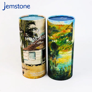 Caja de embalaje de cilindro de tubo de papel con logotipo personalizado ecológico para regalo cosmético - Product Image 1