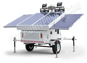 Generator Light Tower Mobile Trailer Power System Generator Mast Hydraulic Led Solar Light Tower For Mining Constructions