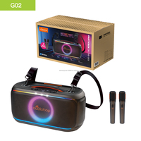 Haut-parleur Bluetooth d'extérieur à marque privée avec lumières LED RGB, sangle d'épaule pour cours de danse, 150W, 6,5 pouces, Bluetooth 5.0, égaliseur DSP, micros UHF