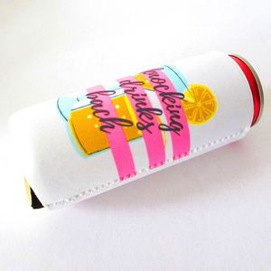Custom Skinny Can Sleeve 12oz Neoprene Can Cooler Foam Sublimation 330ml Slim Beer Cover Blank Can and <b>Bottle</b> Cooler Custom Logo - Product Image 1