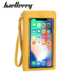กระเป๋าสตางค์แบบคล้องมือสำหรับผู้หญิง Baellerry ขนาด 7 นิ้ว ทำจากหนัง PU พร้อมช่องใส่โทรศัพท์แบบสัมผัสหน้าจอ มีสายคล้องมือ สีพื้น - Product Image 5