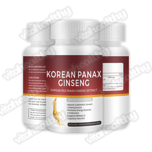 Vitahealthy Oem/Odm Kalmerende Kruidensupplement Op Maat Gemaakte <span class=keywords><strong>Ginseng</strong></span>-<span class=keywords><strong>Capsules</strong></span>, Gewoonlijk Koreaanse Panax <span class=keywords><strong>Ginseng</strong></span>-Wortelcapsules Genoemd - Product Image 1