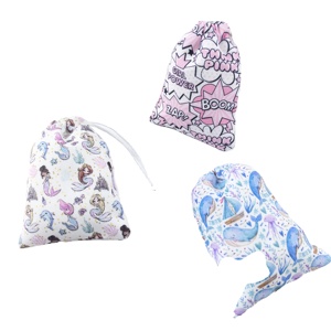 Bolsa de Embalaje de Joyería con Logotipo a Todo Color Personalizada de Fábrica, Bolsa de Regalo Impresa de Lona de Algodón con Cordón - Product Image 1