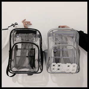 Sac à dos en PVC transparent personnalisé, sac en plastique transparent, sac à dos transparent, sac à dos transparent - Product Image 2