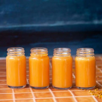 En stock 60ml 2oz verre Wellness Shot avec couvercle pour liquide mini pot large bouche réutilisable petites bouteilles de jus de gingembre clair shot