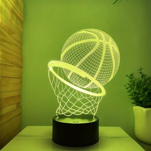 Lampe de chevet basketball pour garçons, 7 couleurs changeantes, décoration sportive cool pour <span class=keywords><strong>chambre</strong></span> à coucher - Product Image 1