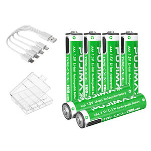 PUJIMAX Factory Supply 2pcs 4pcs USB-C wiederauf ladbare 1100mWh 1,5 V Lithium-Ionen-AA-Batterien Pack mit 1 Ladekabel - Product Image 1
