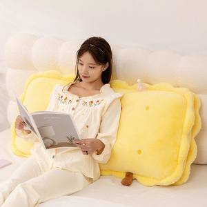 Cute Cookie Plush Throw Pillow Pink Yellow Plush <b>Doll</b> Pillow Home Decoration Gifts for Children Adults Soft PP Cotton Pillow - Product Image 5