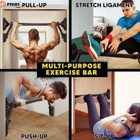 Barra de Dominadas para Puerta de Gimnasio en Casa con Soporte de Seguridad, Barra de Dominadas Ajustable para Entrenamiento en Casa, Fácil Instalación