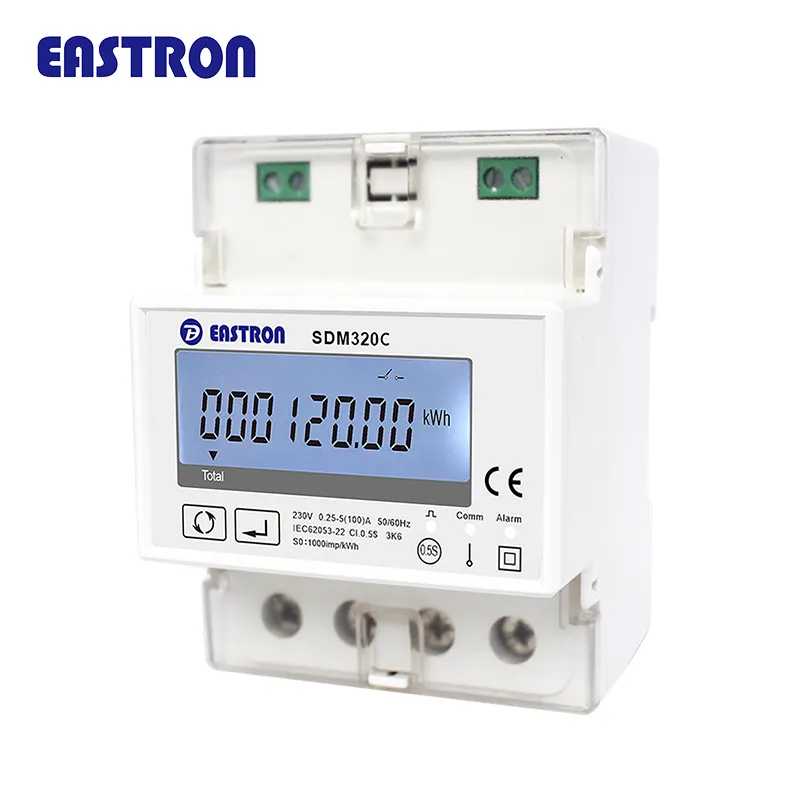 Eastron SDM320C単相スマート電気メーターリモコン電源オン/オフ内蔵リレーRs485Modbus RTU