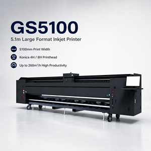 เครื่องพิมพ์แบนเนอร์ 5100 แบบม้วนต่อม้วน ขนาดใหญ่ ความเร็วสูง สำหรับพิมพ์วัสดุเฟล็กซ์ แบนเนอร์ PVC ตาข่าย ระบบการผลิตแบบแบทช์ - Product Image 1