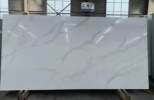 YD STONE Comptoir de cuisine en dalle de quartz calacatta blanc artificiel Dessus de cuisine en quartz blanc