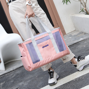 Transparent Summer Breathable Tote Bag For Pets Portable <b>Cat</b> Carrier Single Shoulder Canvas <b>Backpack</b> Dark Tea Gray Rhododendron - Product Image 1