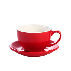 Ensemble de tasses de café et sous-tasses 12 OZ, en porcelaine, couleur de café, vendu par lot - Product Image 2