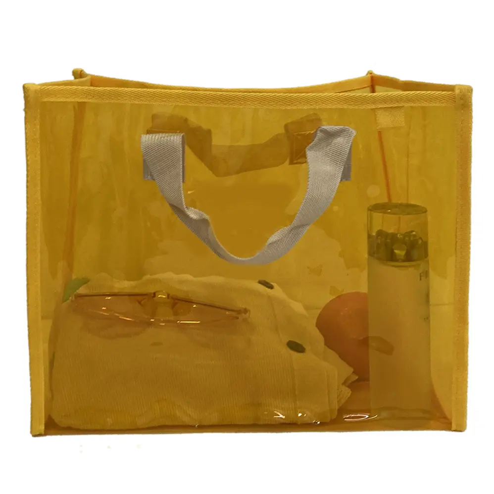 Китайский производитель, экологически чистые сумки из ПВХ с принтом логотипа, прозрачная спортивная сумка для путешествий на открытом воздухе, прозрачная сумка-тоут для женщин