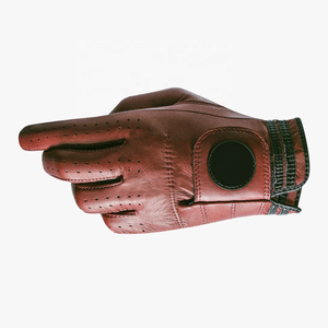 Gants de golf en cuir véritable pour droitier, respirants, antidérapants, avec sangle de poignet réglable, pour usage sportif, logo personnalisé - Product Image 1