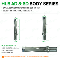 Corps de perceuse à couronne 4D HLB à tirage arrière, tête de perceuse modulaire, embout de perceuse interchangeable, Chuanrun CNC, perçage, usinage des métaux, H13