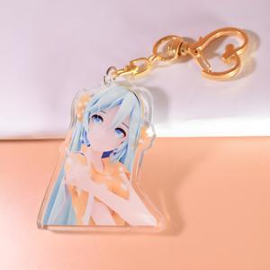 HanXin güzel kız anahtarlık müzik not bandı konser bellek için Anime akrilik tarzı UV baskı plastik anahtarlık Merch