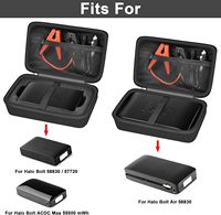 Étui de transport rigide en EVA noir personnalisé avec insert en mousse amovible, étanche et antichoc pour démarreur de batterie, station d'alimentation et chargeur