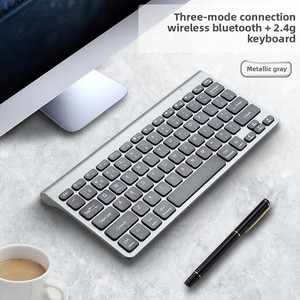 Im Lặng 2.4G Chế Độ Kép Không Dây Sô Cô La Bàn Phím Đa Chức Năng Trọng Lượng Nhẹ Di Động Cho Điện Thoại Di Động Và Máy Tính - Product Image 3