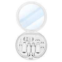 Câble Micro USB Type-C en vrac 60W 3A, kit adaptateur de voyage multifonctionnel 6-en-1, câble de charge et de données USB en PVC pour téléphone portable